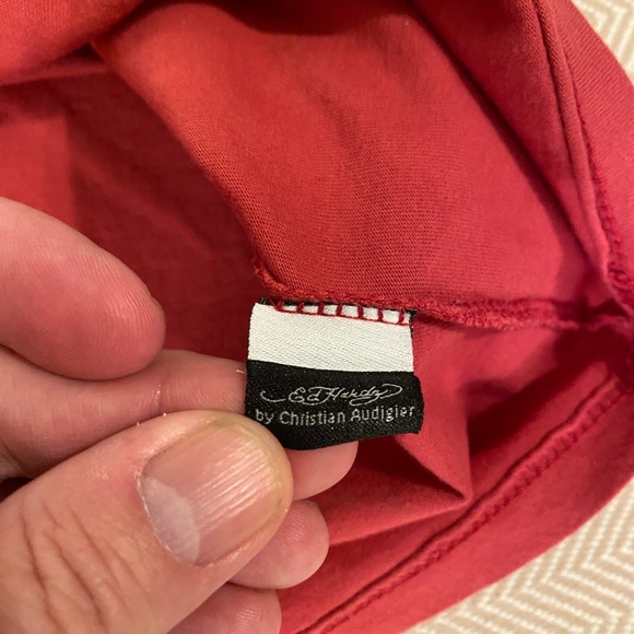 Vintage Ed Hardy by Christian Audigier Jewel Crystal Skull & Wings T Shirt - Picture 12 of 15